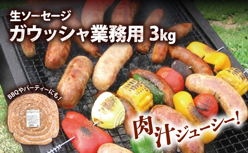 リングイッサ ガウッシャ業務用 3kg 肉本来の旨味 豚肉生ソーセージ ボリューミー イベント BBQ ブラジル式生ソーセージ 生ソーセージ 