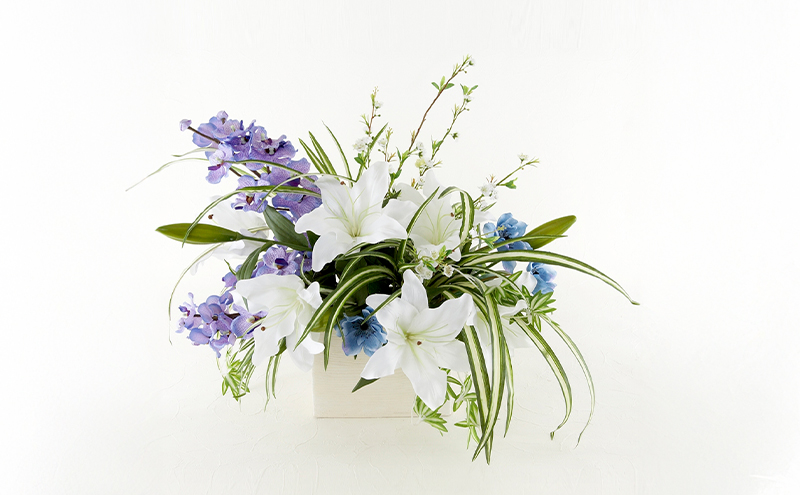 世界に一つだけのオーダーメイドフラワー あーとみゆき 枯れないお花 (造花・アーティフィシャルフラワー) の仏花・供花・墓花・をオーダーするチケット27,500円分  花材 資材 送料込み