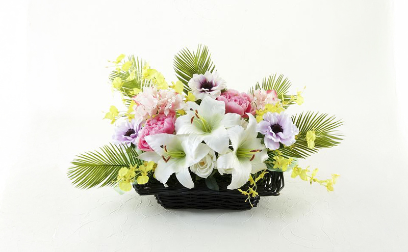 世界に一つだけのオーダーメイドフラワー あーとみゆき 枯れないお花 (造花・アーティフィシャルフラワー) の仏花・供花・墓花・をオーダーするチケット27,500円分  花材 資材 送料込み