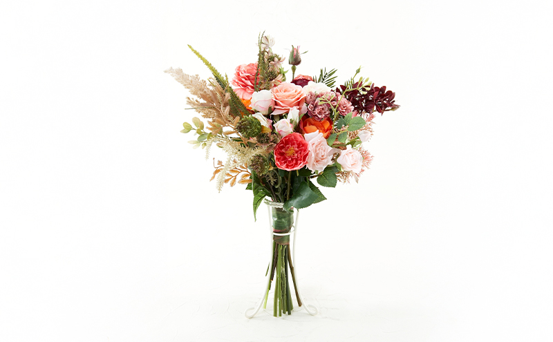 あーとみゆき 枯れないお花（造花・アーティフィシャルフラワー）で世界に一つだけのウェディングブーケを作るワークショップチケット 結婚式 クラッチブーケ 花材 資材 レッスン料込