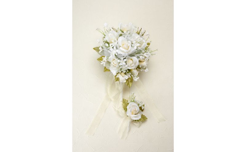 あーとみゆき 枯れないお花（造花・アーティフィシャルフラワー）で世界に一つだけのウェディングブーケを作るワークショップチケット 結婚式 ラウンドブーケ オーバルブーケ 花材 資材 レッスン料込