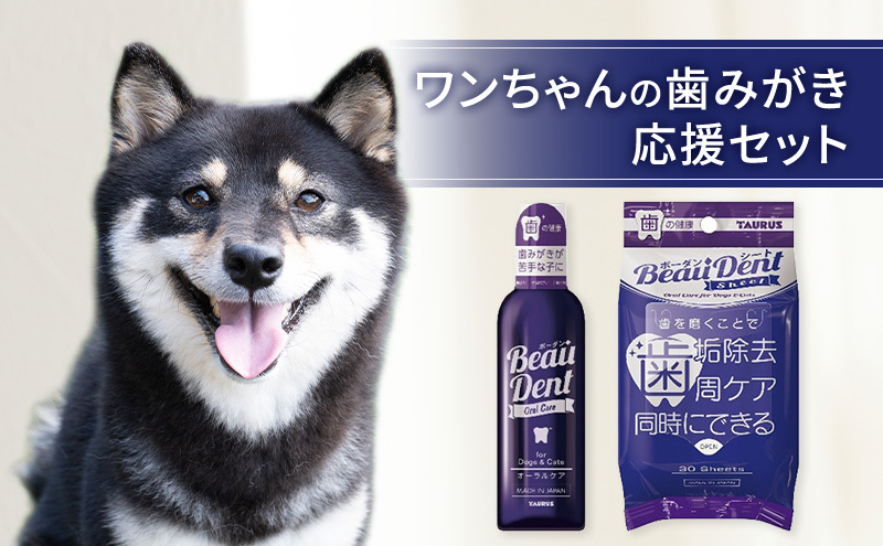 ワンちゃんの歯みがき応援セット 歯みがき デンタルケア セット お水に混ぜて飲ませるだけ ボーダン 歯茎 マッサージ 口内 歯周病菌 グロビゲンPG 配合 ボーダンシート 歯周ケア 健康寿命延伸 歯ブラシ 苦手