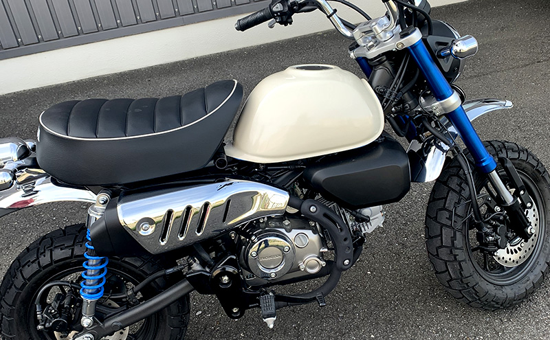 MONKEY125 ガラスタンクカバー ホワイト塗装仕様 バイク用品 バイク