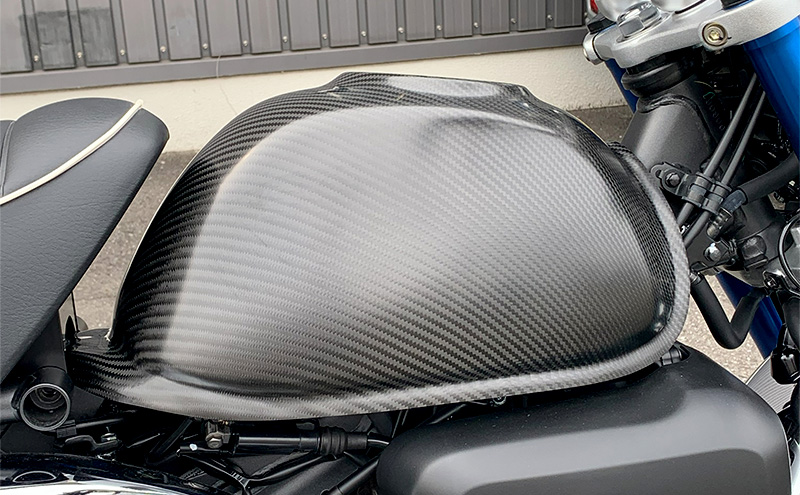 MONKEY125　タンクカバー　カーボン綾織  (未塗装） バイク用品 バイク カスタム カスタムパーツ タンク カバー モンキー125 UVカット ドライカーボン 神奈川 綾瀬市