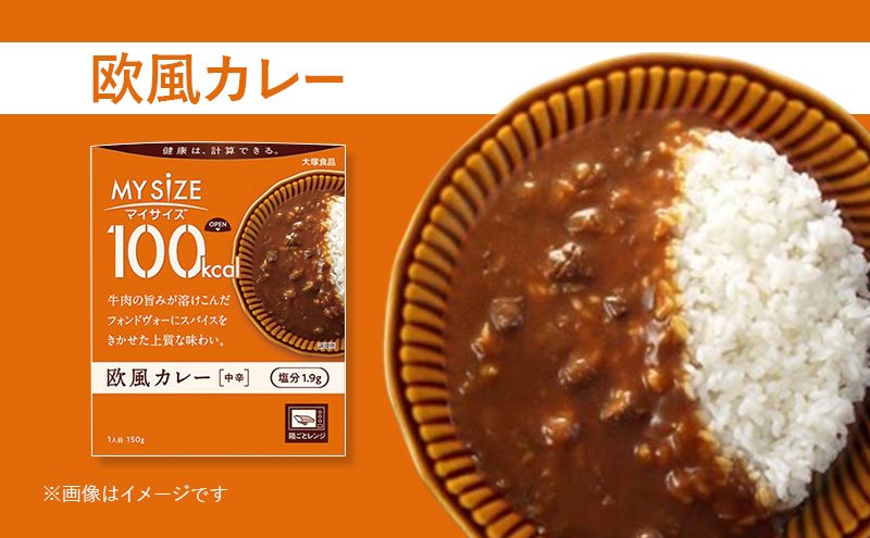 カレー 大塚食品 マイサイズ 100kcal　欧風カレー（中辛） 10個 牛肉 スパイス 欧風 ボルドー産赤ワイン 上質 コク 旨み インスタント レトルト 綾瀬市 神奈川県