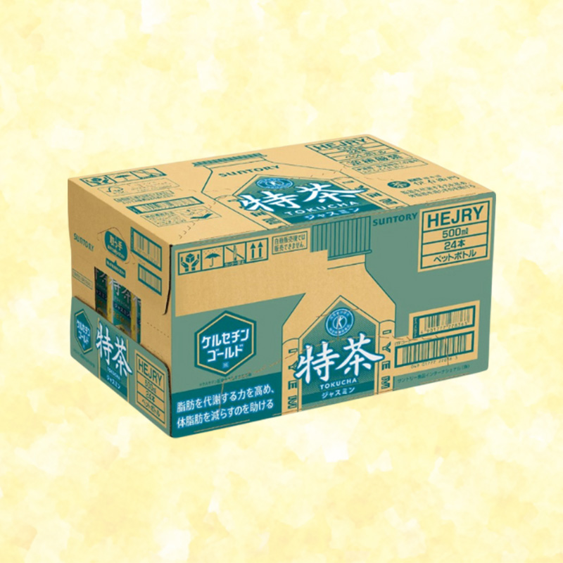お茶 伊右衛門 特茶(24本) 特茶 ジャスミン茶(24本)　3か月定期便（計6ケース配送）サントリー 特定保健用食品 トクホ 緑茶 ペットボトル 500 茶 日本茶 国産 飲料 飲み物 ドリンク ペットボトル飲料 箱 ケース 神奈川 神奈川県 綾瀬市