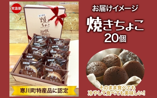 寒川町特産品 焼きちょこ 20個入り しっとり 濃厚  チョコレート 焼き菓子 焼菓子 リッチ 滑らか チョコ ショコラ デザート スイーツ ラメール洋菓子 ギフト 贈答品 プレゼント 送料無料 神奈川県 寒川町