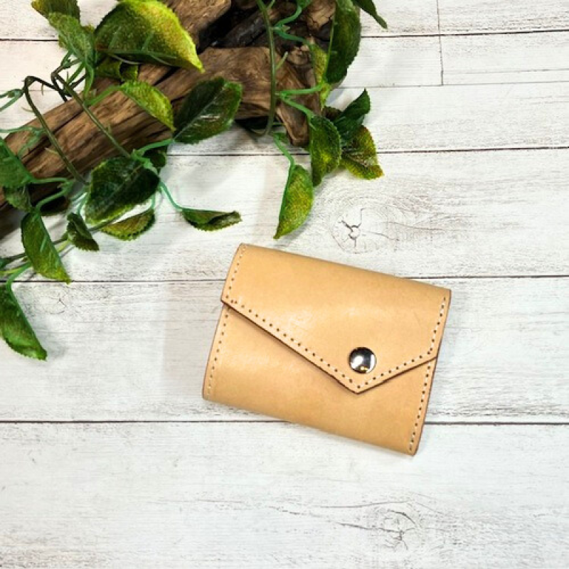 【ヌメ革】グレージングヌメのミニ財布 本革 