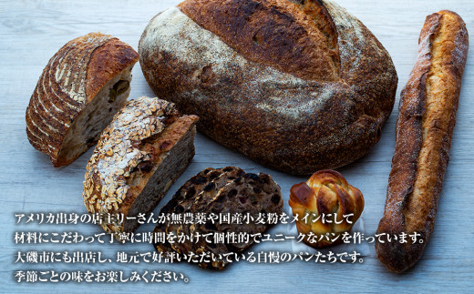 【定期便3か月】　Lee's Breadまるごとカンパーニュおまかせセット　天然酵母パン　ハード系ブレッド　カンパーニュ　期間限定受付　配送地域限定