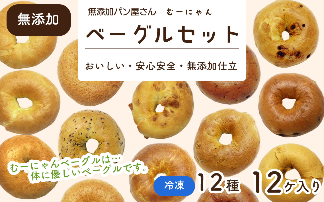 【健康革命】無添加 冷凍 ベーグル 12個 詰め合わせセット No.055