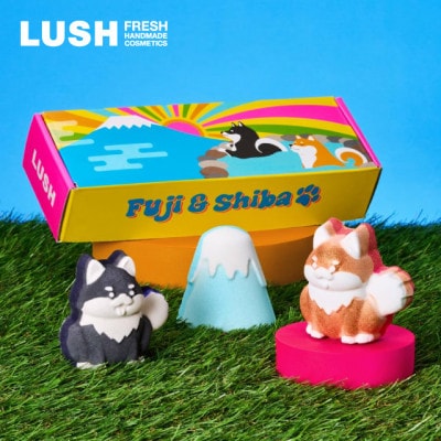 LUSH (ラッシュ) ワンダフルな日本をお風呂で満喫!富士山&柴犬 ギフト バスボム3種セット【1694434】
