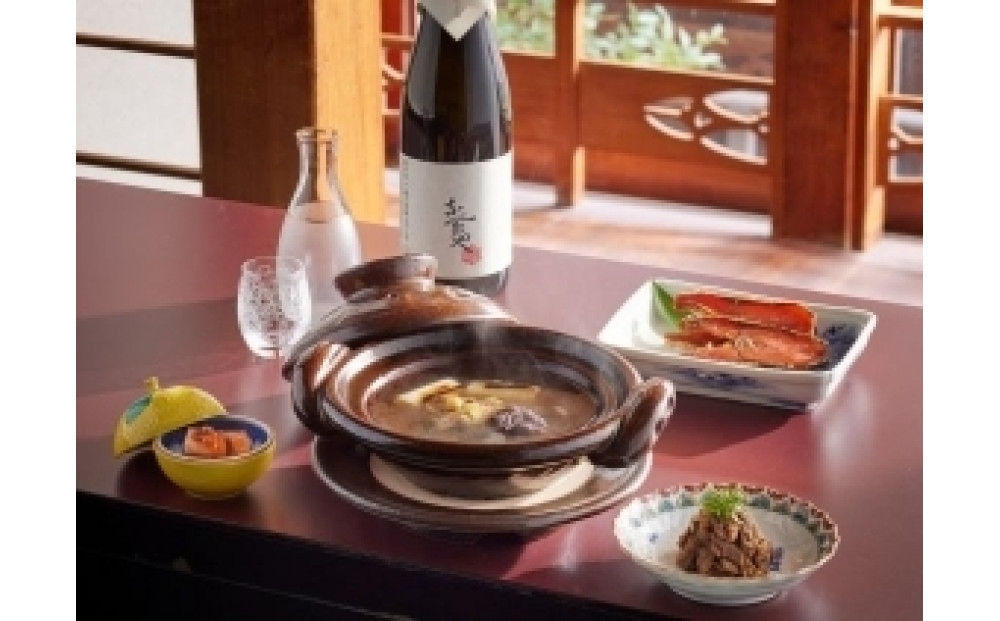 すっぽん鍋と日本酒・米の詰め合わせ