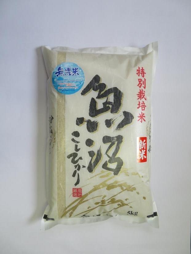 無洗米　魚沼産コシヒカリ特別栽培米　5kg