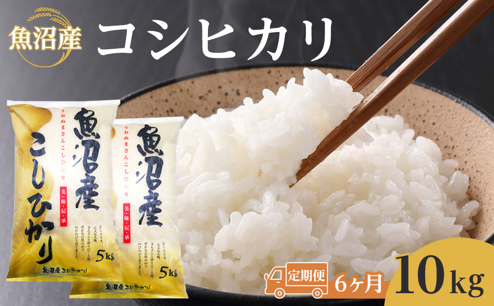 【6ヶ月定期便】魚沼産コシヒカリ　10kg　2024年10月～発送開始｜新潟県　魚沼　こしひかり　令和6年産