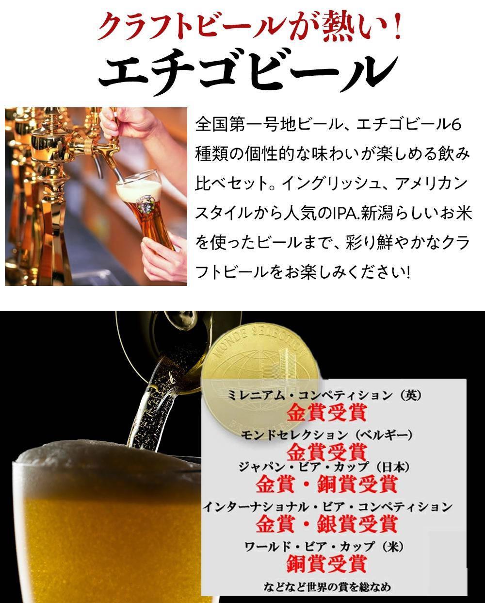 全国第一号地ビール エチゴビール6種類飲み比べセット350缶×12本