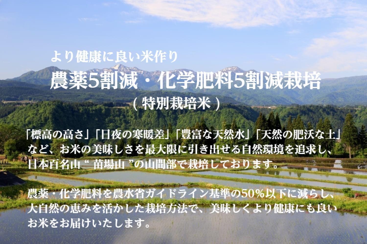 ≪ 令和6年産 新米 ≫《 雪蔵貯蔵 無洗米 》 金賞受賞 魚沼産コシヒカリ 雪と技 5kg　農薬5割減・化学肥料5割減栽培