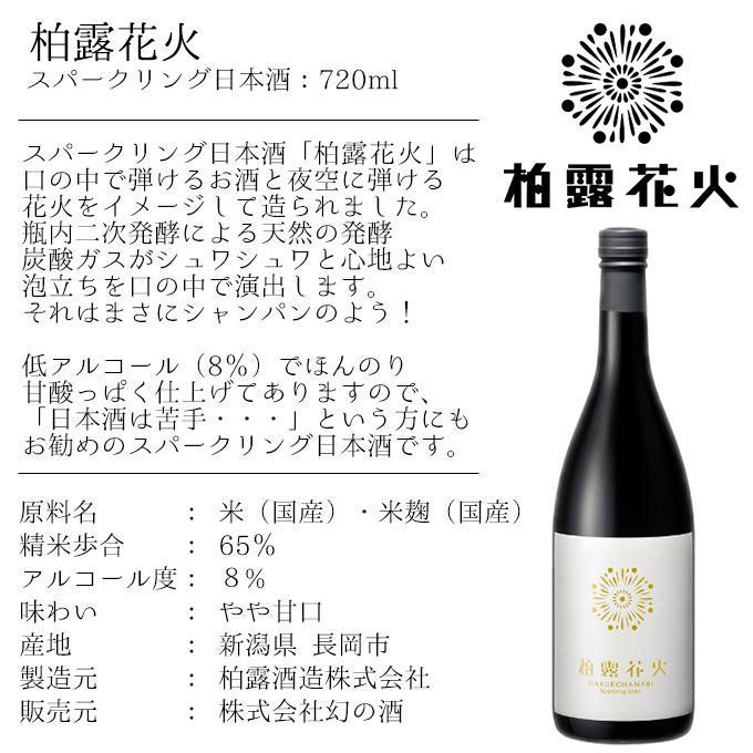 スパークリング日本酒【柏露花火】Sparkiling SAKE 720ml