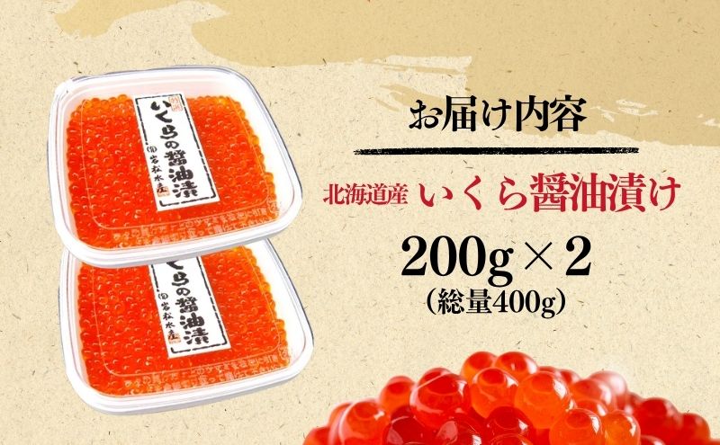 いくら醤油漬け400g（200g×2） いくら イクラ 醤油漬け いくら醤油漬け おつまみ 海鮮 海産物 魚介 魚介類 惣菜 おかず ごはんのお供 冷凍 新潟 