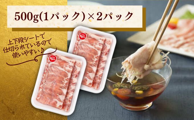 和豚もちぶた ロース しゃぶしゃぶ用 1kg （500g×2パック） セット 豚ロース もち豚 お肉 肉 豚肉 豚 しゃぶしゃぶ おかず 惣菜 朝ごはん お弁当 小分け 冷凍 新潟県 新潟