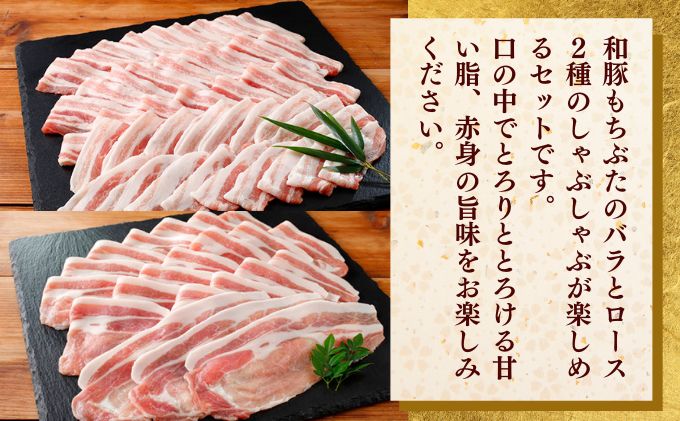 和豚もちぶた ロース・バラ しゃぶしゃぶセット 800g （400g×2パック） 2種 詰め合わせ セット 豚ロース 豚バラ 食べ比べ もち豚 お肉 肉 豚肉 豚 しゃぶしゃぶ おかず 惣菜 朝ごはん お弁当 ギフト ふきん 小分け 冷凍 新潟県 新潟