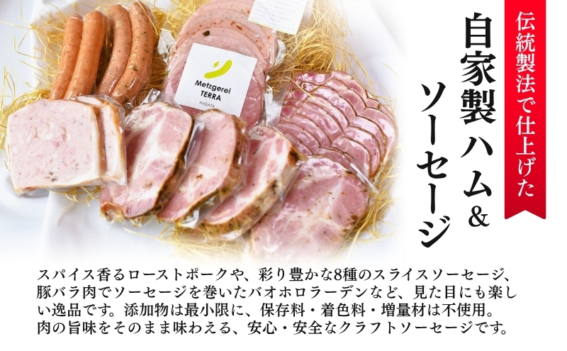 新潟ローストポークセット お肉 豚肉 ハム ソーセージ 厚切りステーキ 詰め合わせ 惣菜 サラダ おつまみ 