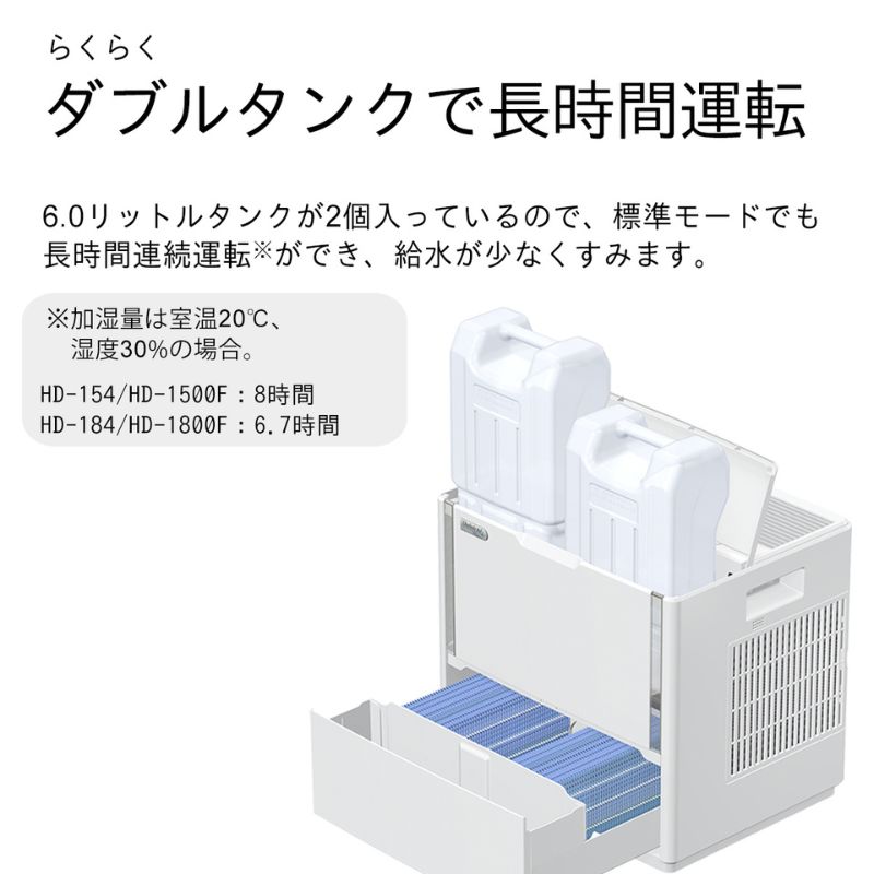 加湿器 ダイニチ ハイブリッド式大型加湿器 HD-154 (W) 電化製品 家電 大容量 ダイニチ加湿器 おしゃれ 省スペース 日本製 3年保証 新潟