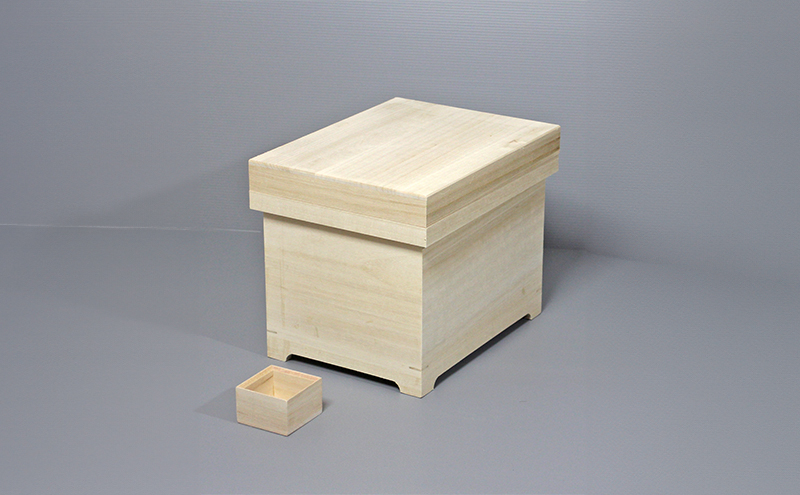 【桐米びつ 10kg入れ用】 シンプルデザイン 一合マス付き 米櫃
