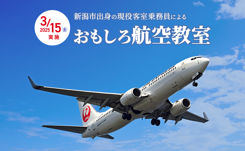 【2025年3月15日（土）実施】新潟市出身の現役客室乗務員によるお楽しみ航空教室 限定5名 体験 体験型 空港 体験チケット 