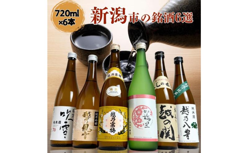 日本酒 飲み比べセット 越後銘門酒会 新潟市の銘酒 飲み比べ 720ml×6本 （越乃寒梅 越乃梅里 越乃八豊 越の関 雪乃風雪 越路吹雪）N726A 新潟 セット 辛口 ギフト 正月 年越し