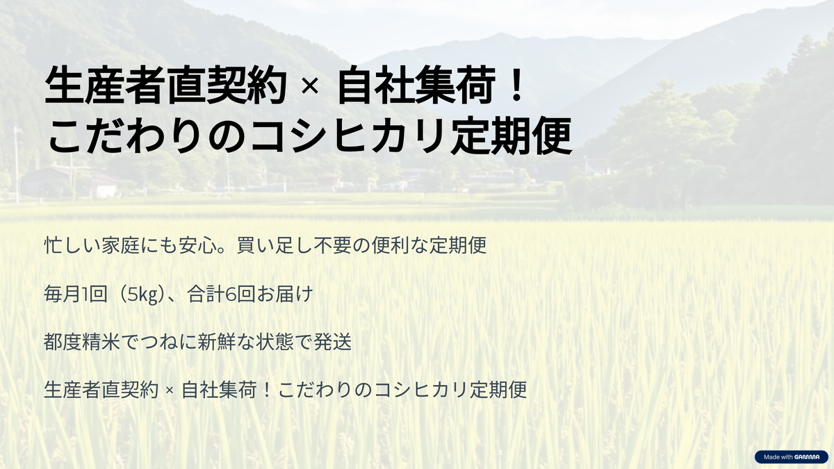 新潟産コシヒカリ 5kg 全6回 お米 