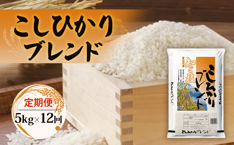 【定期便】コシヒカリブレンド5kg×12回 米 こしひかり ブレンド 定期 新潟市
