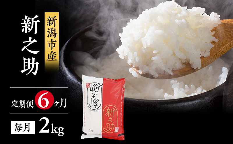 6ヶ月定期便 令和7年産 新潟市産 新之助 2kg 白米 精米 新潟県産 米 お取り寄せ ブランド米