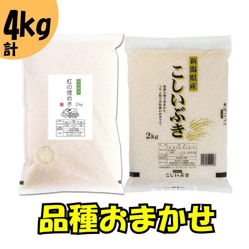【8月下旬配送】 新潟県産 品種おまかせ 4kg 新潟県 新潟市産 令和7年産 お米 精米 米 ご飯 送料無料