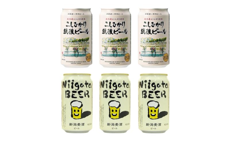 新潟クラフトビール2種飲み比べ6本セット（エチゴビール、新潟麦酒）　お取り寄せ ギフト 贈り物 新潟市