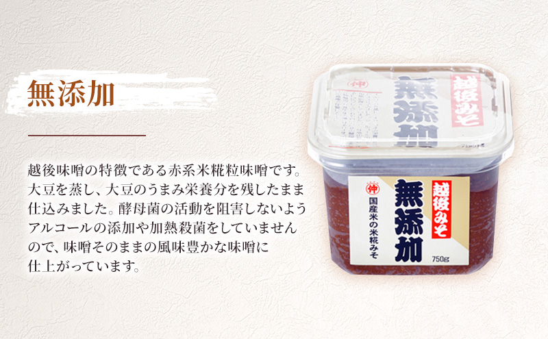 越後味噌食べ比べセット みそ 越後味噌 味噌 3種 食べ比べ セット 越後のこころ 越後雪ひかり 無添加 新潟