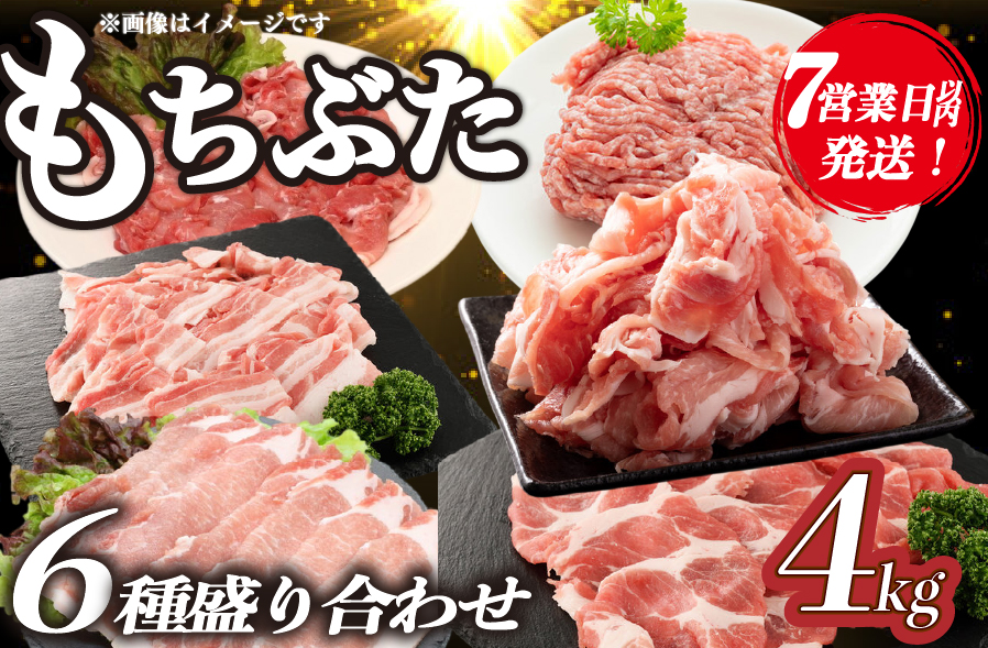 豚肉 和豚 もちぶた バラエティパック 4kg 肩ロース バラ ロース もも ひき肉 小間切れ 食べ比べ ブランド豚 和豚もちぶた ブランド 美味しい豚 豚肉 肉 にく 肉料理 夕食 晩ごはん ポーク おかず 小分け 便利 肉の片山 新潟県 新発田市 katayama008