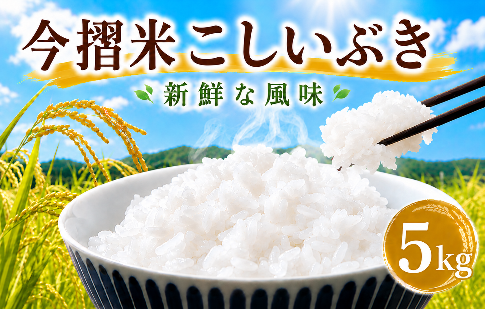 今摺米 こしいぶき 5kg （ 5kg × 1袋 ） 令和7年産 JA ブランド米 米 お米 米5kg 精米 いまずりまい ごはん こめ おむすび おにぎり 弁当 おかず 色彩選別 鮮度 雪解け水 贈答 ギフト 国産 新潟 新発田 JA北新潟 こったま～や JA011
