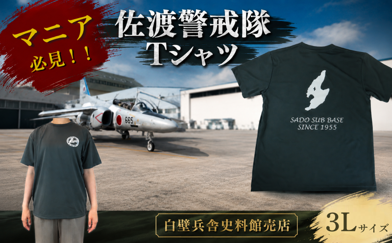 佐渡警戒隊 Tシャツ 服 3Lサイズ 航空自衛隊Tシャツ 自衛隊 航空自衛隊 佐渡 ご当地 自衛隊グッズ バックプリント レディース メンズ 男女兼用 ワンポイント ダークグレー 佐渡分屯基地 佐渡警戒隊 新潟県 新潟 新発田 新発田市 自衛隊新発田駐屯地 白壁兵舎広報史料館 白壁兵舎広報史料館売店 shirakabe006_5