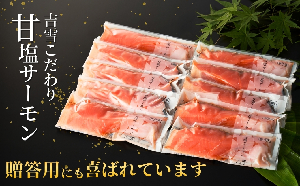 サーモン 切り身セット 甘塩サーモン計20切れ（10袋×2箱） 個包装・真空パック 冷凍 ギフト対応 鮭づくし 吉雪 【0002-0065SV01-01】