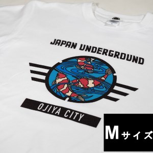 r05-014-007 新潟県 小千谷市 マンホール Tシャツ（白）  錦鯉デザイン【Mサイズ】