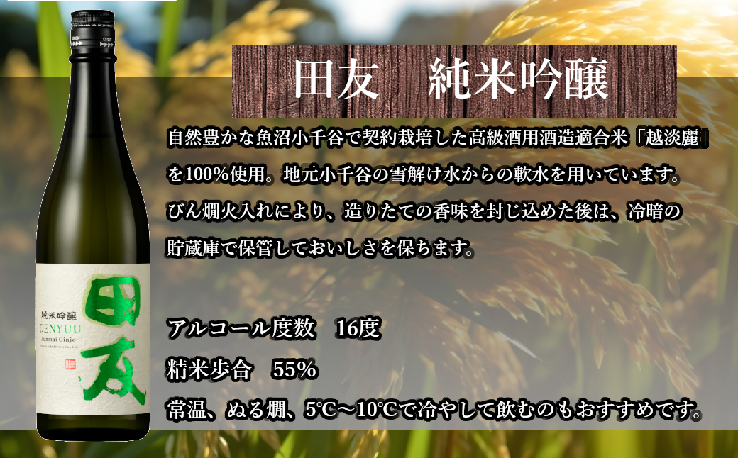 19P125 田友酒器セット（田友 純米吟醸&特別純米 各720ｍｌ）高の井酒造 酒器 純米吟醸 日本酒 新潟県