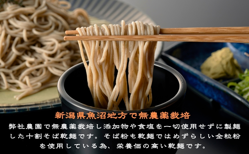【安心の有機JAS認証】有機そば全粒粉100％使用 グルテンフリー 十割そば 乾麺 180g×12個セット(オーガニック・無農薬栽培) イチカラ畑 【0021-0004-01】