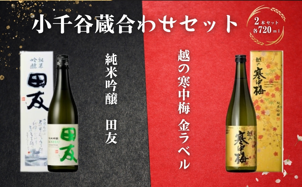 日本酒 蔵あわせ飲み比べセット(純米吟醸 田友・越の寒中梅 金ラベル) 計2本(720ml×各1本) 高の井酒造・新潟銘醸 【0002-0054-01】
