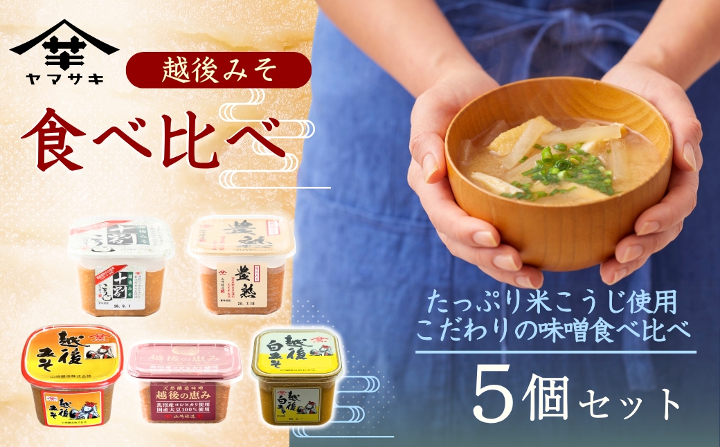 山崎醸造 味噌 定番5種類食べ比べセット みそ 調味料 山崎醸造 【0002-0231-01】