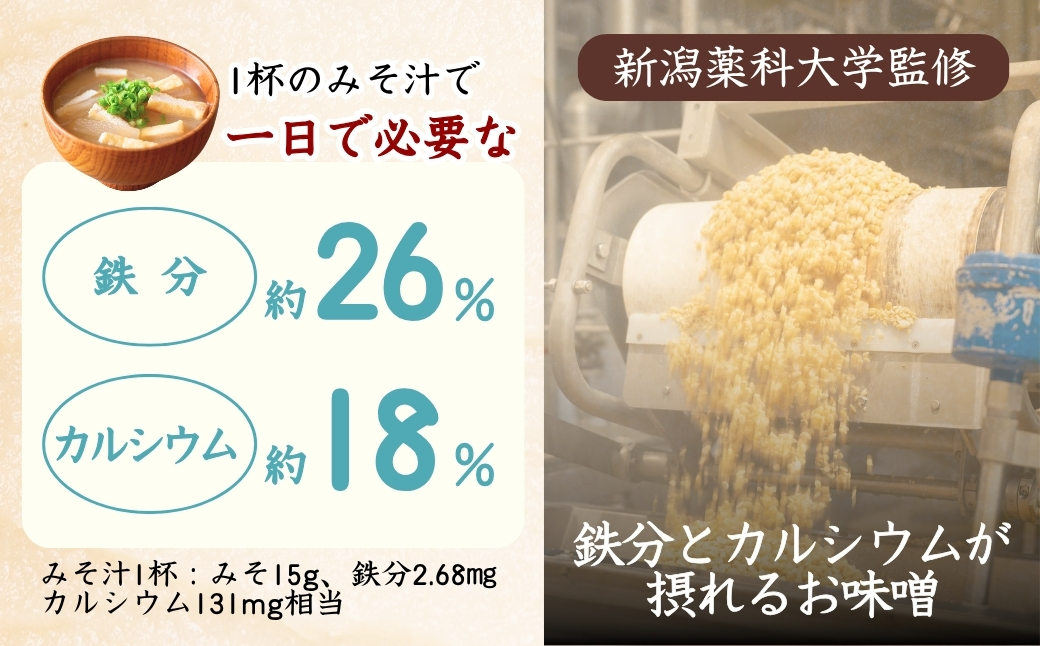 カラダよろこぶ鉄カルみそ (700g×4個入) 新潟薬科大学監修 鉄分とカルシウムが摂れる 山崎醸造 【0002-0299-01】