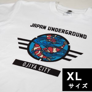 r05-014-007 新潟県 小千谷市 マンホール Tシャツ（白）  錦鯉デザイン【XLサイズ】