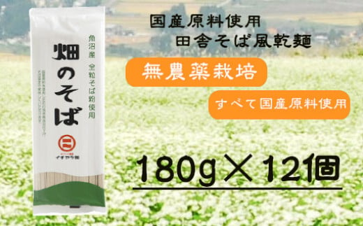 r05-015-004 畑のそば（180g×12個）蕎麦 ソバ 乾麺