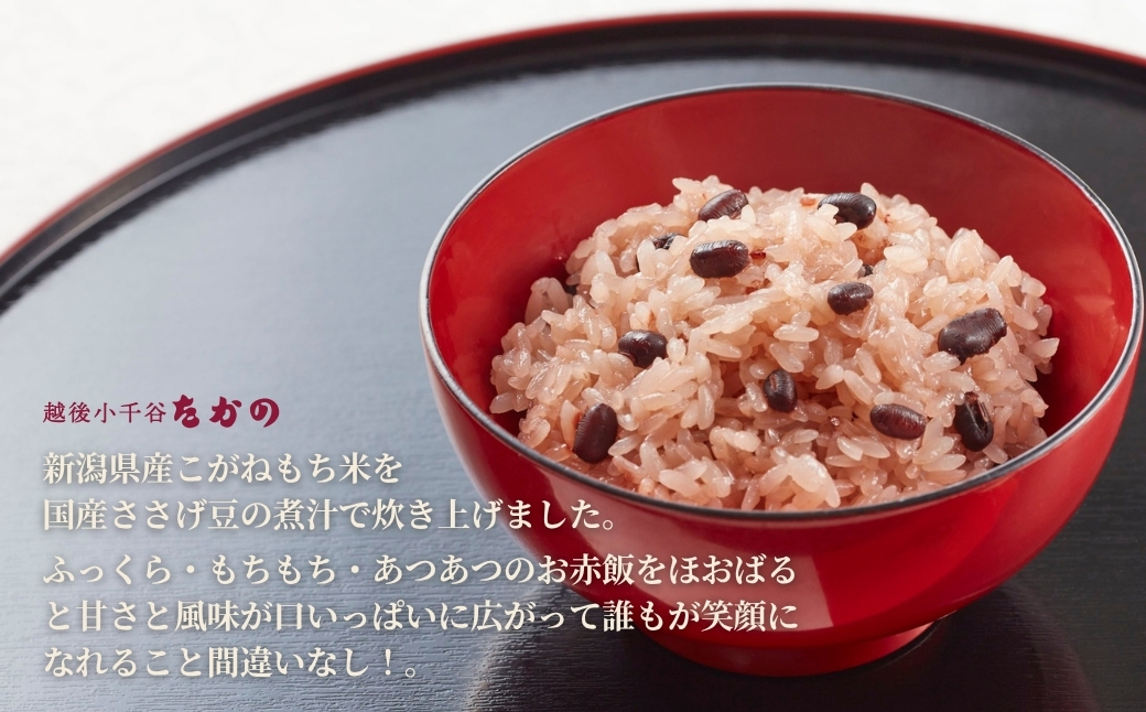 新潟産こがねもち赤飯 パックご飯 20個パック たかの 【0002-0348-01】