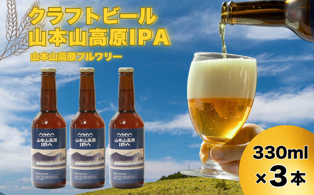 おぢやのクラフトビール 3本セット(箱入) 山本山高原IPA 山本山高原ブルワリー 地ビール ご当地 新潟[0002-0380-01]