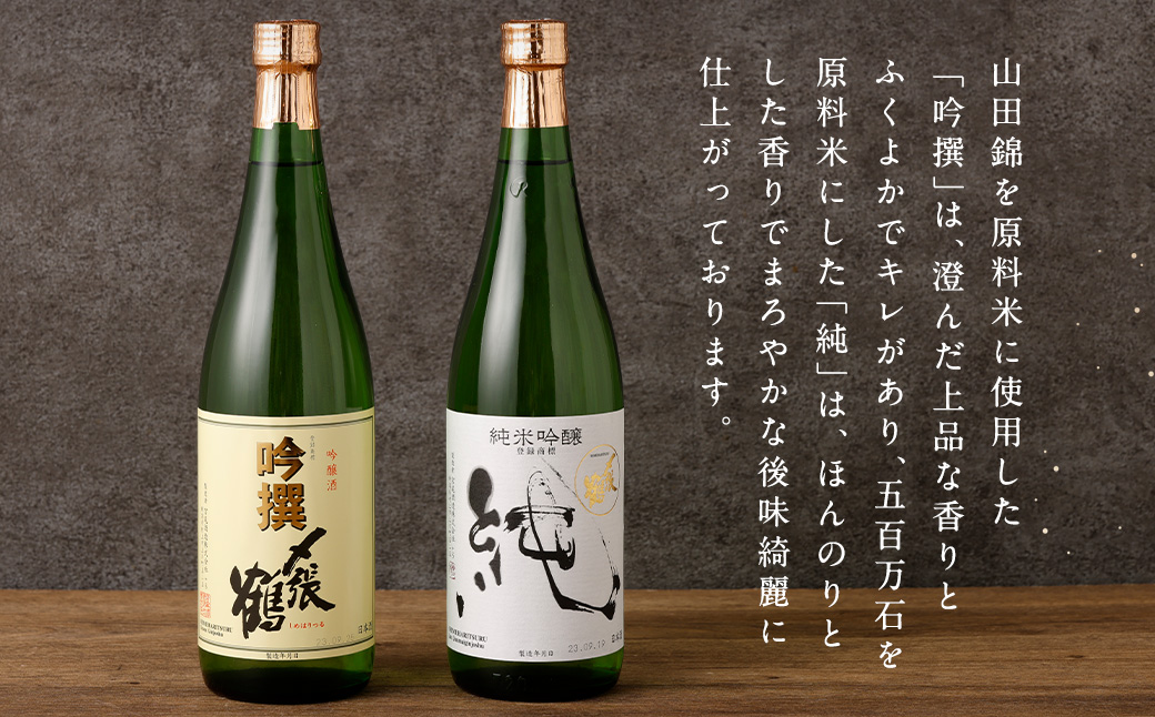 AB4028 〆張鶴 吟醸・純米吟醸飲み比べ720ml×2本セット